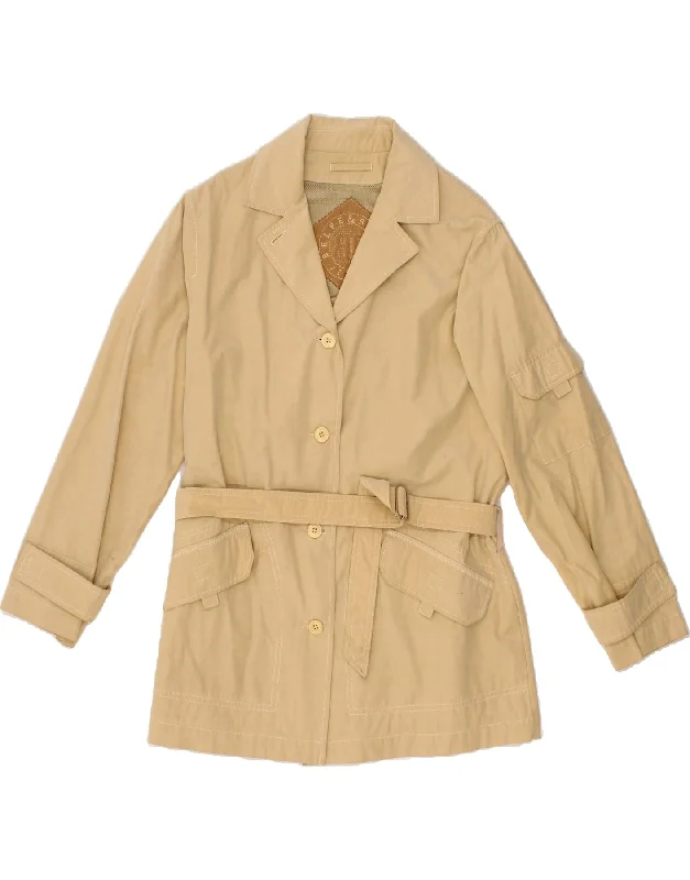 BELFE & BELFE Womens Trench Coat IT 44 Medium Beige Casual Trench Coat for Women