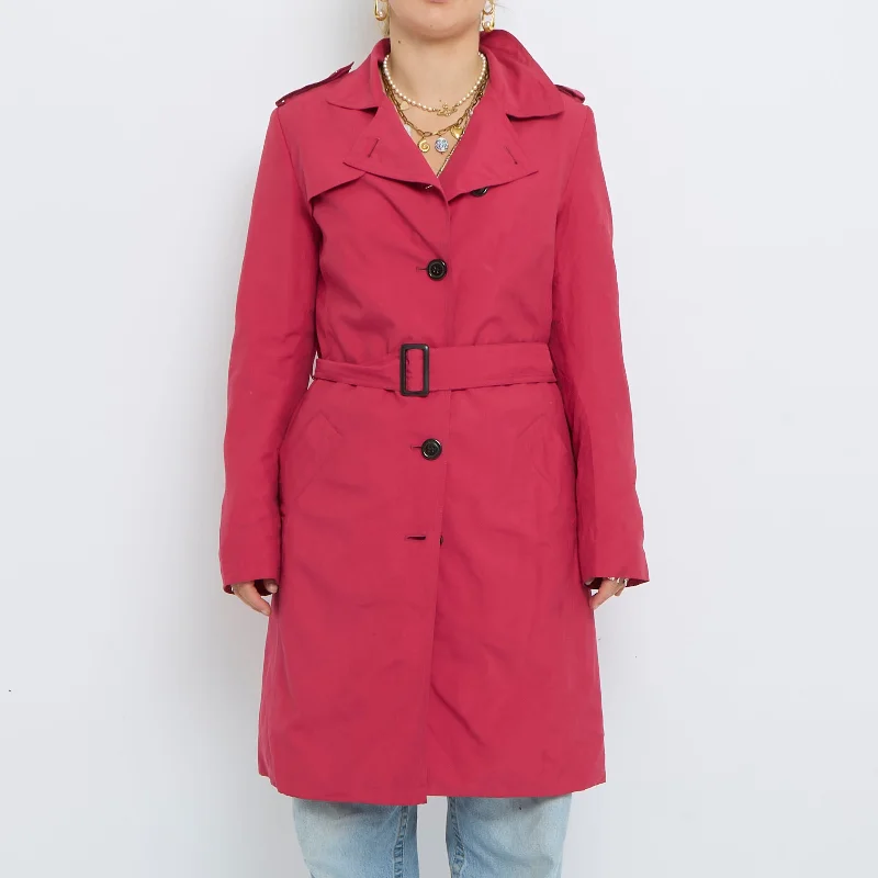 Belt  Buttoned Short Trench Coat - UK 8 Classic Khaki Trench Coat