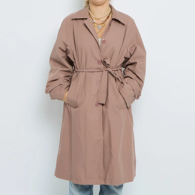 Belt Trench Coat - UK 6 Casual Button-Up Trench Coat