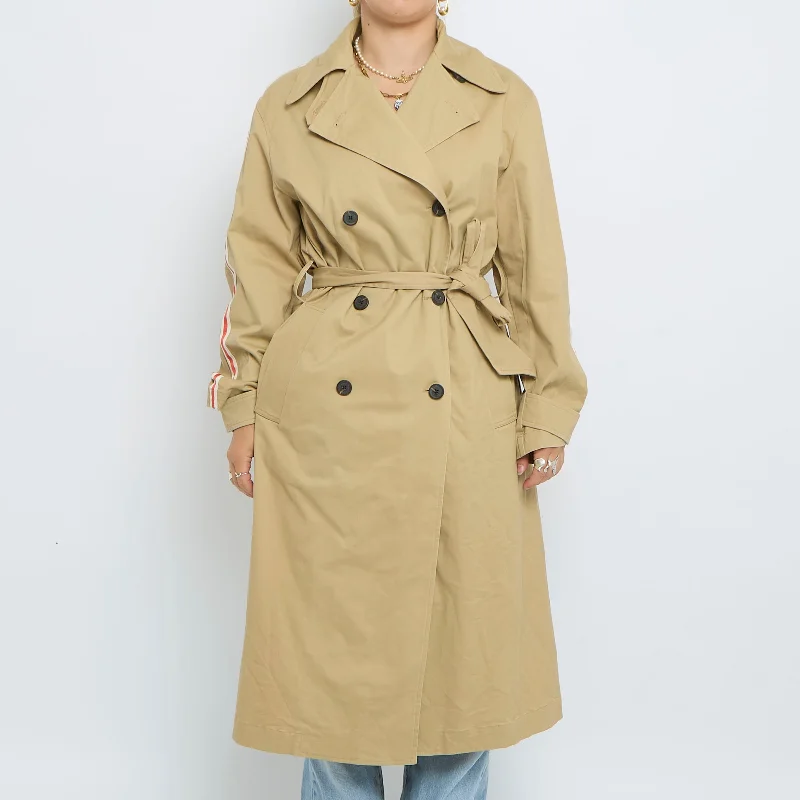 Belt  Buttoned Trench Coat - M Elegant Camel Trench Coat