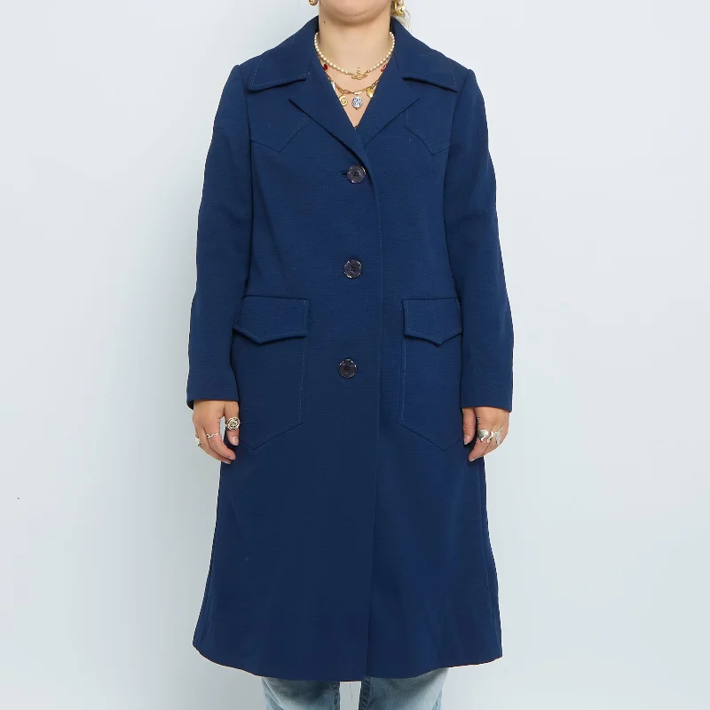 Betty Rose Lined Wool Trench Coat - M Stylish Hooded Trench Coat