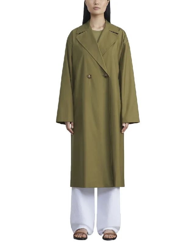 Lafayette 148 New York Double Breasted Silk Trench Coat Fashionable Padded Trench Coat Lafayette 148 New York Double Breasted Silk Trench Coat Fashionable Padded Trench Coat