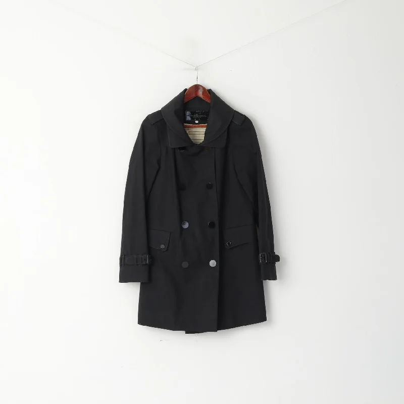 Designers Remix Collection By Charlotte Eskildsen Women 38 S Coat Black Double Breasted Snap Trench Warm Long Sleeve Trench Designers Remix Collection By Charlotte Eskildsen Women 38 S Coat Black Double Breasted Snap Trench Warm Long Sleeve Trench