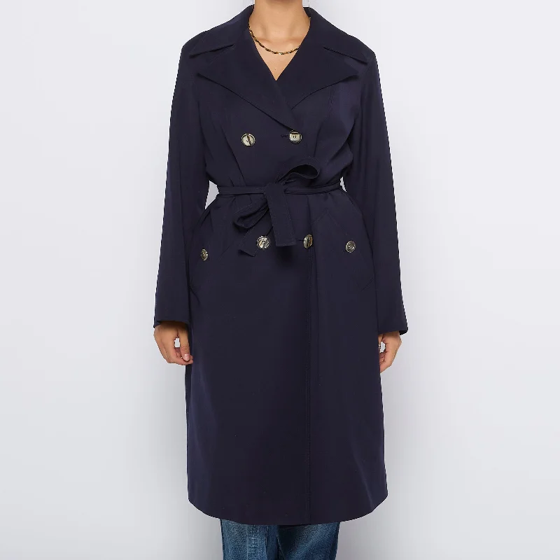 Double Breasted Trench Coat - S Trendy Puffer Trench Coat