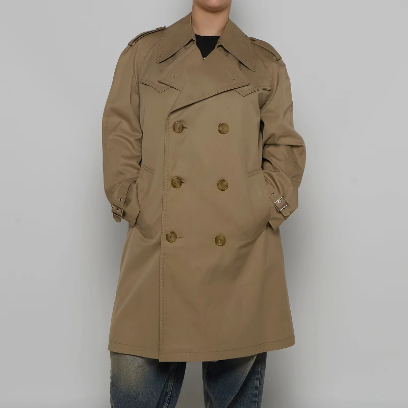 Double Breasted Trench Coat - XL Casual Hooded Trench Jacket