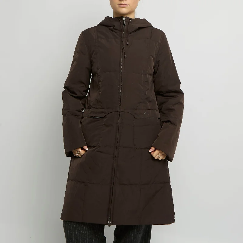 Heavy Padded Puffer Trench Coat - UK 10 Chic Trench Coat for Spring