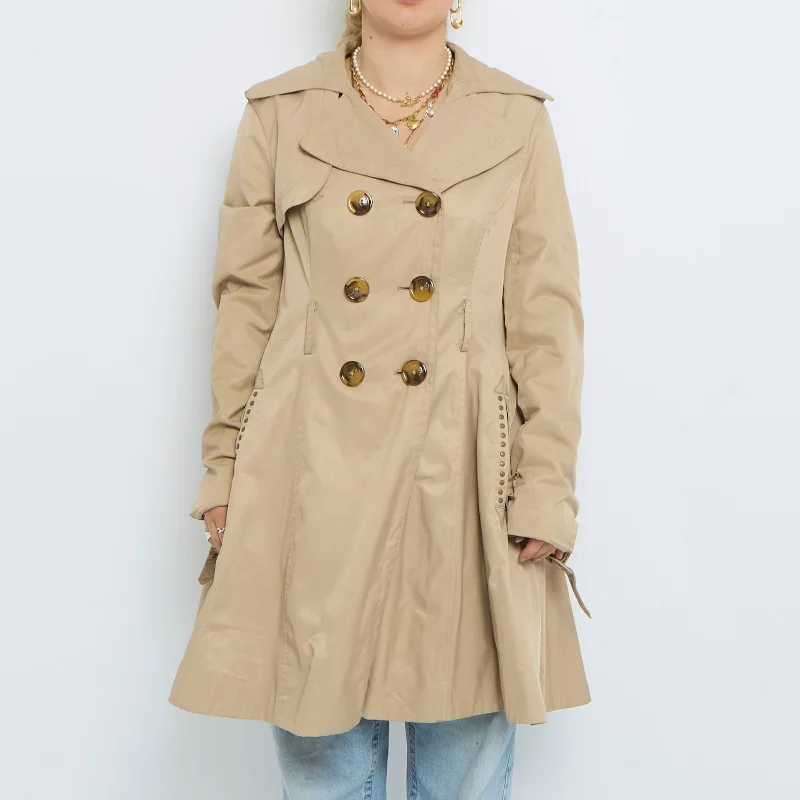 Miss Sixty Buttoned Long Trench Coat - L Casual Trench Coat for Women