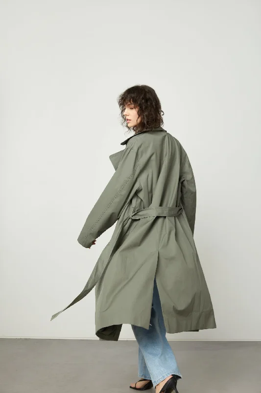 Trench Coat Chic Plaid Trench Coat