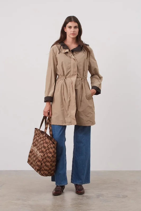 Trench Coat Suzy Dwe04w016 Brown Warm Double-Breasted Trench