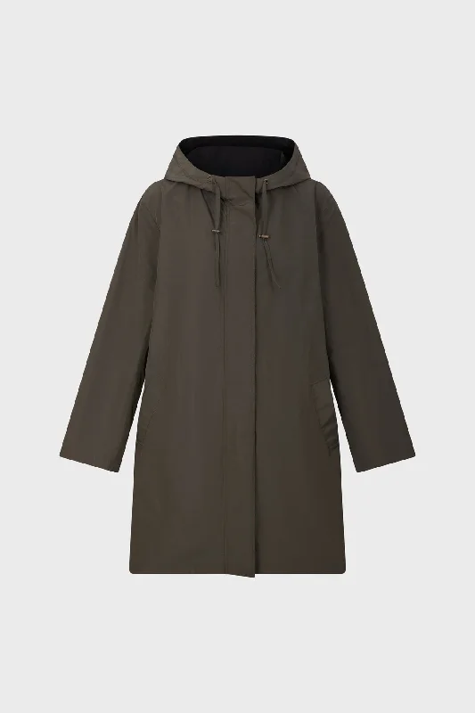 Trench Coat Talia Dae04a018 Khaki-Green Classic Double-Breasted Wool Trench