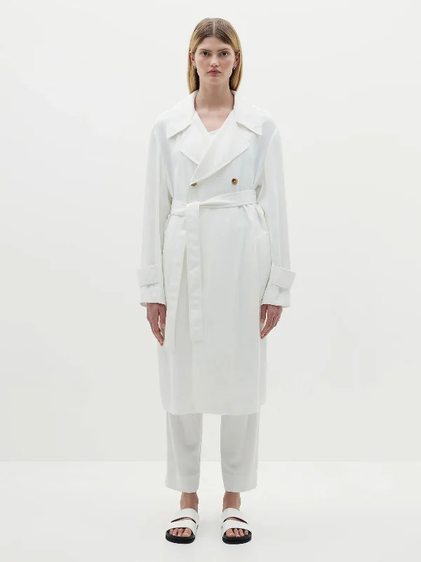 viscose traditional trench Elegant Trench Coat with Pockets