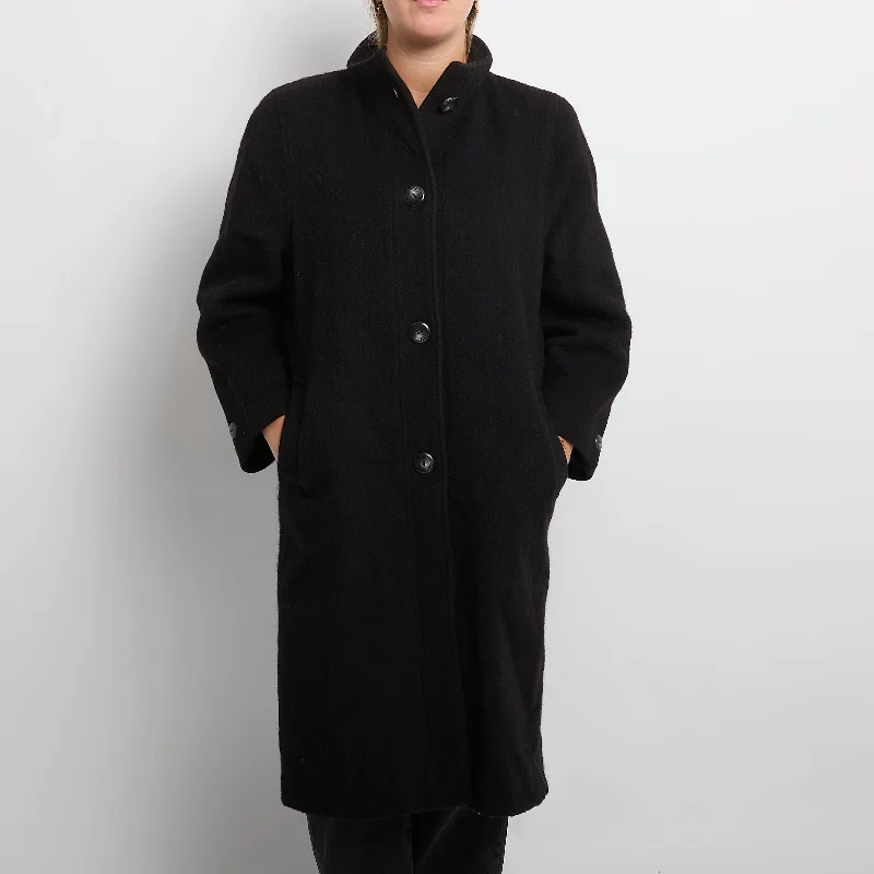 Wool Mix Trench Coat - UK 14 Trendy Soft Trench Coat