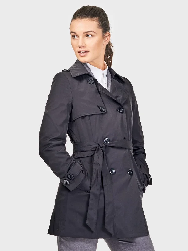 Ladies' Mia Trench Coat - Black Comfortable Beige Trench Coat