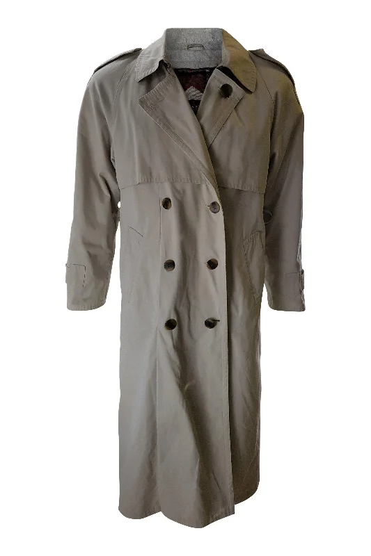 DAVID BARRY Vintage Classic Cream Double Breasted Trench Coat (10) Chic Military Style Trench DAVID BARRY Vintage Classic Cream Double Breasted Trench Coat (10) Chic Military Style Trench