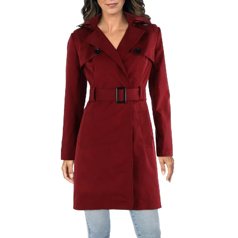 Kimi + Kai Womens Belted Long Trench Coat Cozy Casual Trench Coat