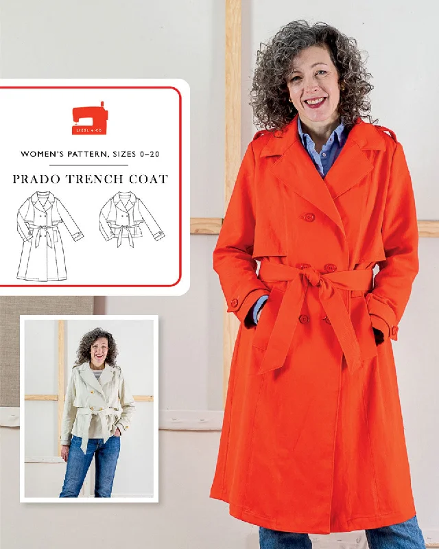 PDF Pattern - Prado Trench Coat | Liesl + Co Elegant Long Sleeve Trench