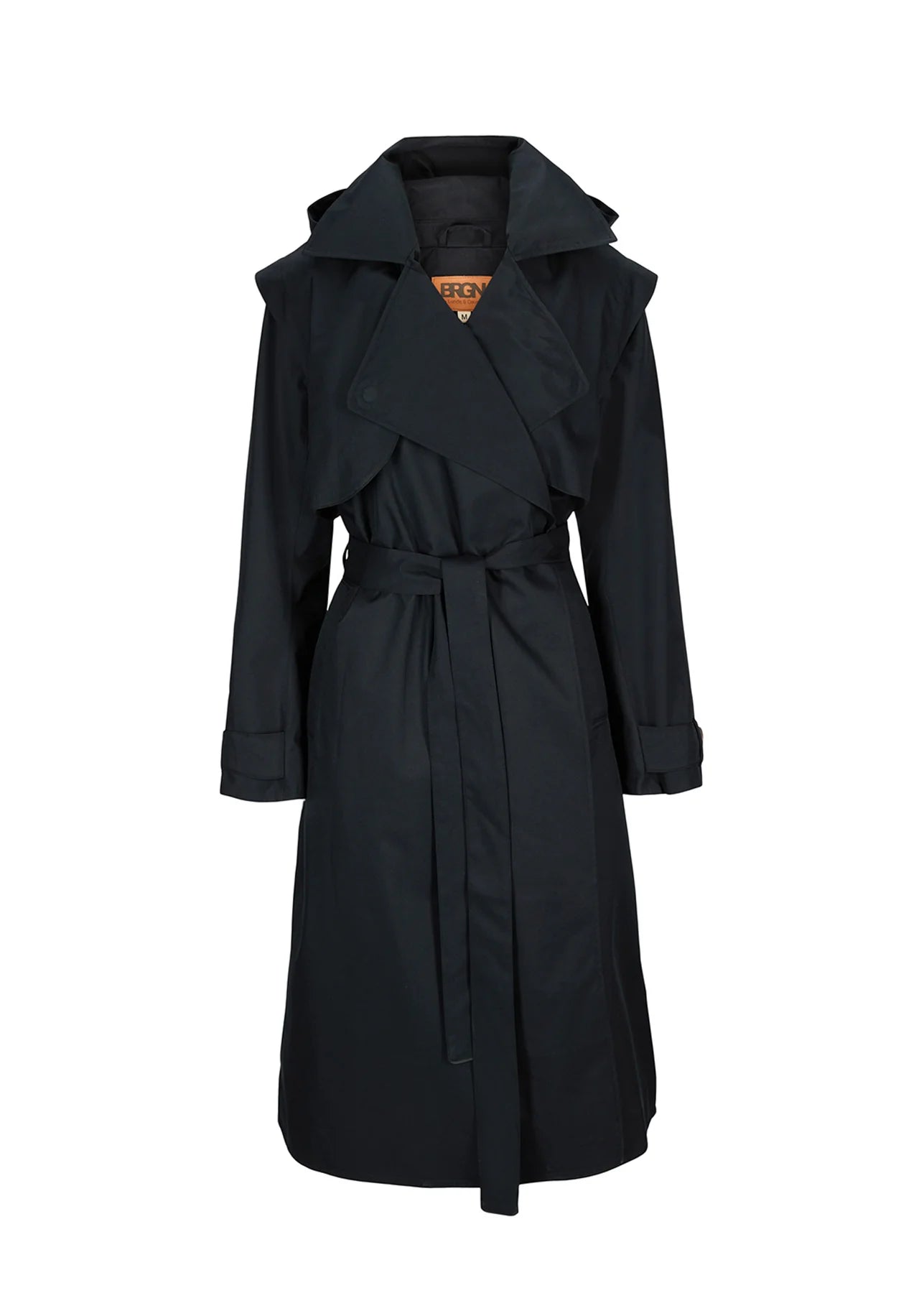 Regndrape waterproof black trench coat Warm Double-Breasted Trench