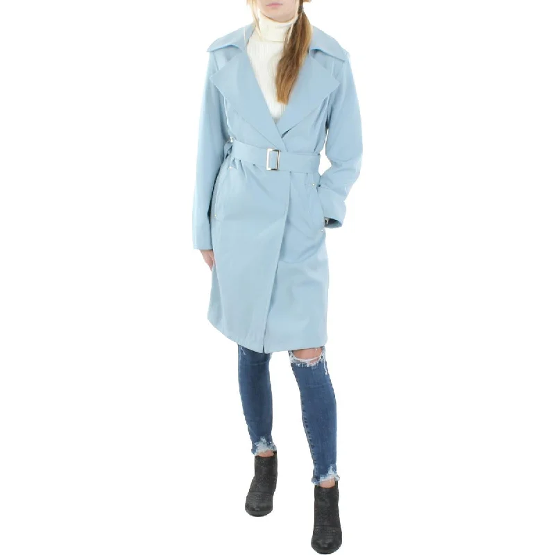 Vince Camuto Womens Lightweight Midi Trench Coat Soft Waterproof Trench Coat