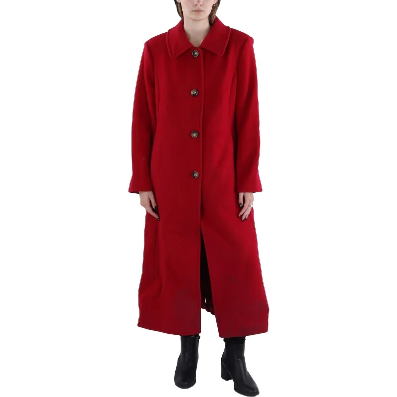 Vince Camuto Womens Wool Blend Long Trench Coat Comfortable Belted Wool Trench