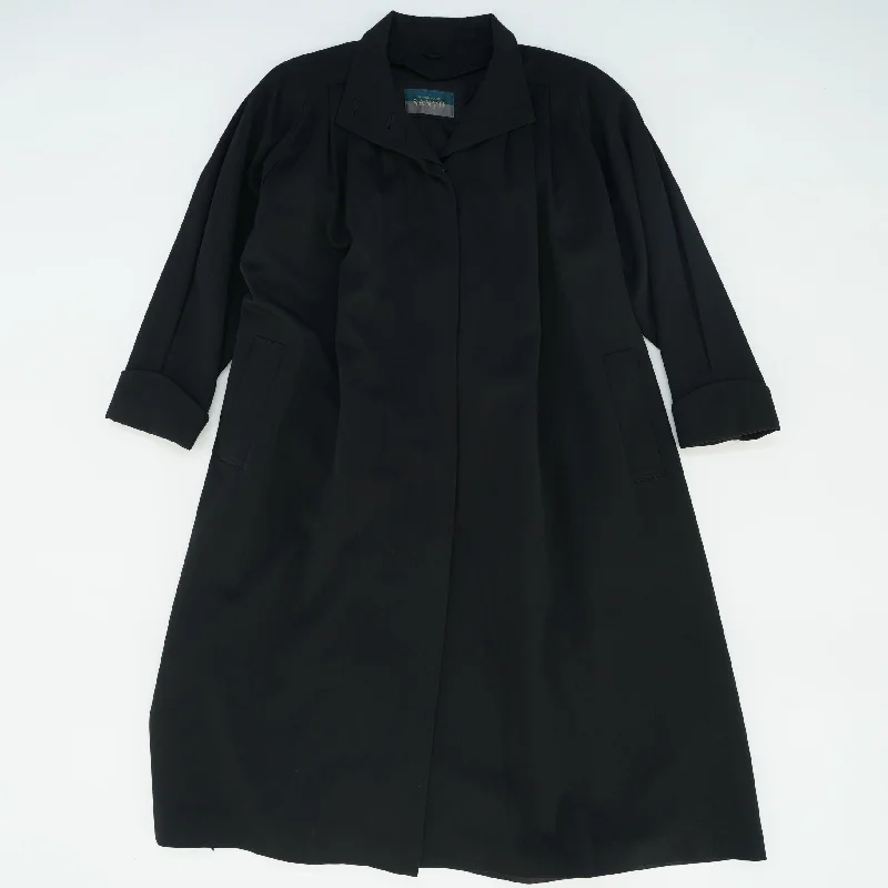 Vintage Wool-Blend Trench Coat Double-Breasted Military Trench Coat