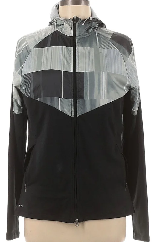 Women's Nike Running Black & Gray Hooded Windbreaker Size M. MSP$75 Hoodie with Color Block Contrast Stylish Women's Nike Running Black & Gray Hooded Windbreaker Size M. MSP$75 Hoodie with Color Block Contrast Stylish