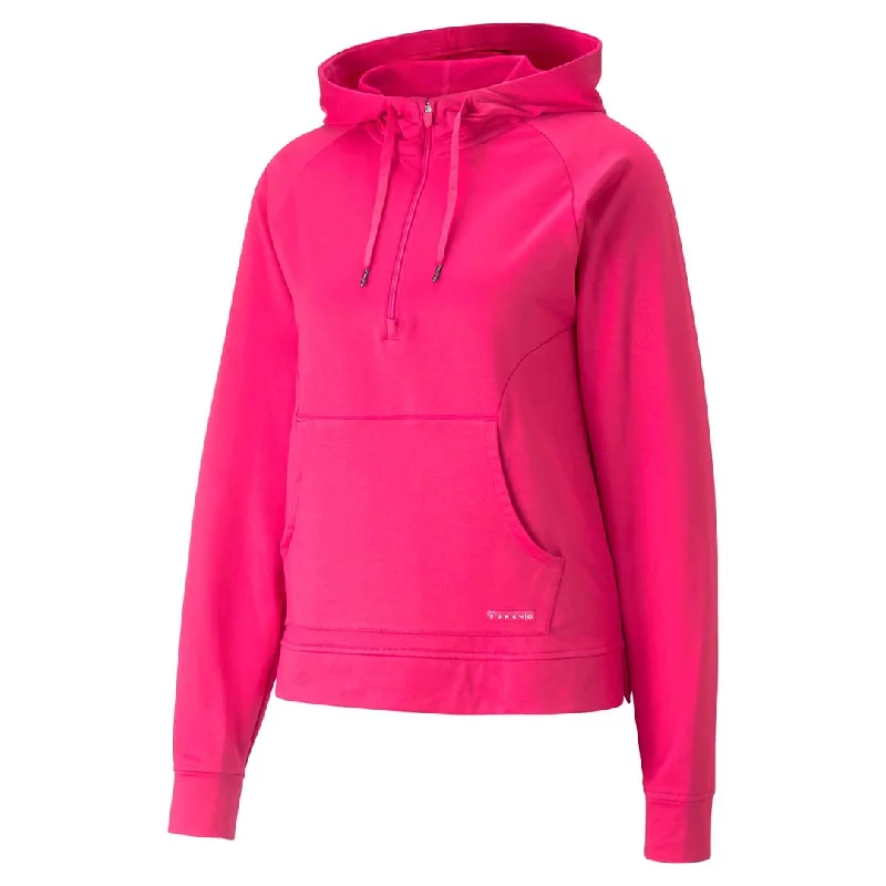 Puma - Women's Hooded Cloudspun 1/4 Zip (537501 07) Hoodie with Reflective Safety Nightwear Puma - Women's Hooded Cloudspun 1/4 Zip (537501 07) Hoodie with Reflective Safety Nightwear