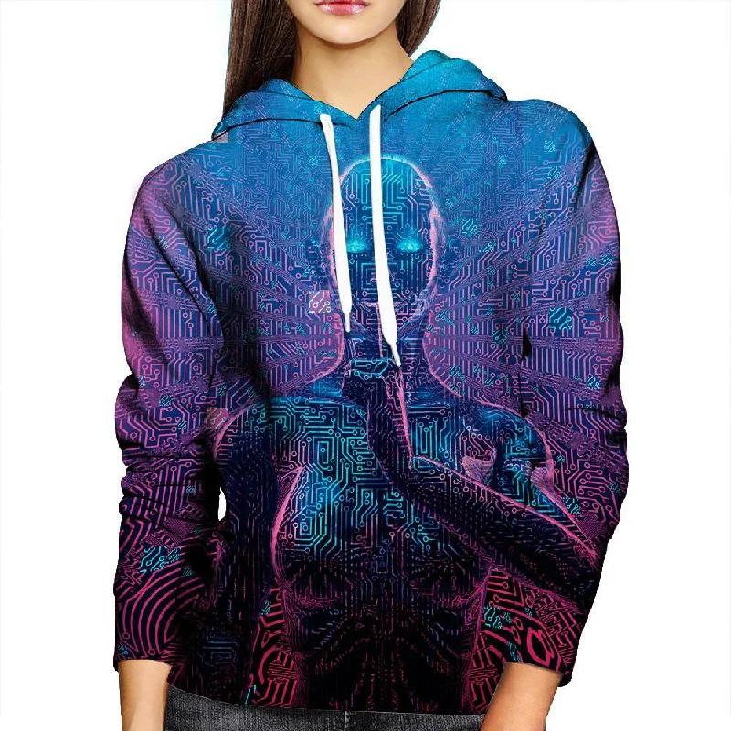 Artificial Secrets Womens Hoodie Hoodie with High-Low Hem Asymmetrical Trendy