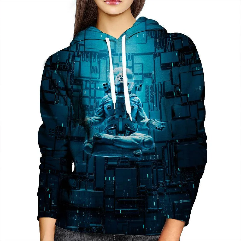 Astro Lotus Womens Hoodie Hoodie with Hem Ribbing Snug Secure