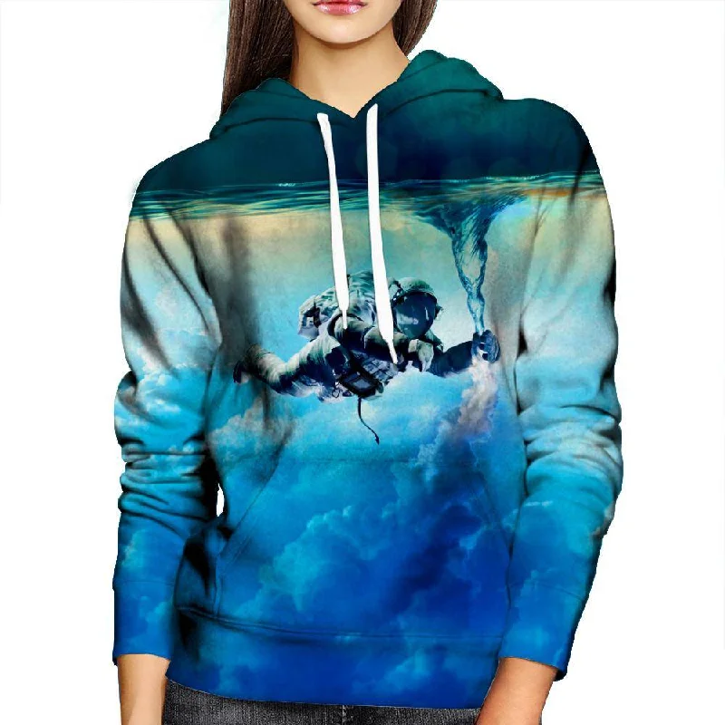 Astronaut Force Womens Hoodie Hoodie Jacket Zipper Layering