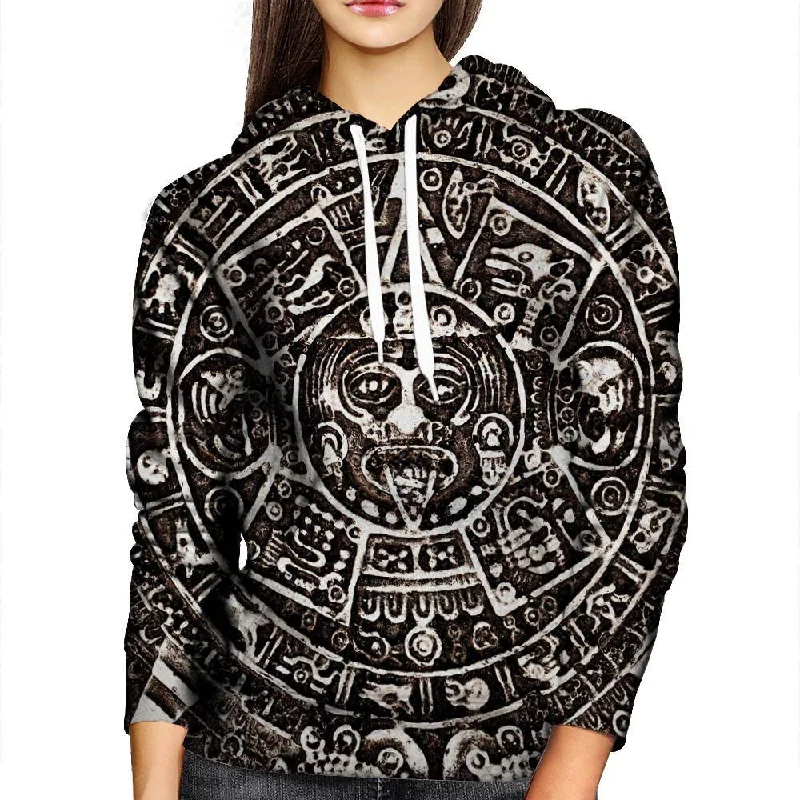 Aztec Sun Womens Hoodie Hoodie with Velcro Closure Adjustable Secure