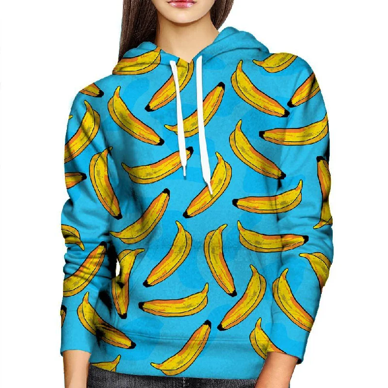 Banana Womens Hoodie Hoodie with Double Zipper Versatile Adjustable