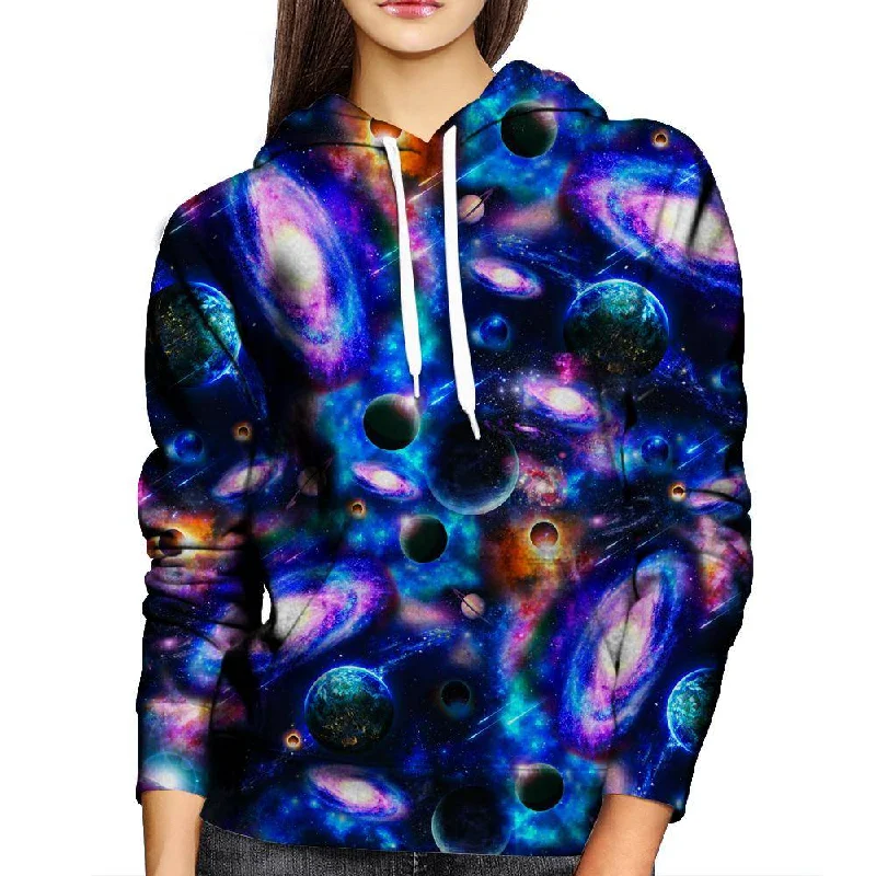 Battle Of The Galaxies Womens Hoodie Hoodie with Longline Fit Extended Stylish