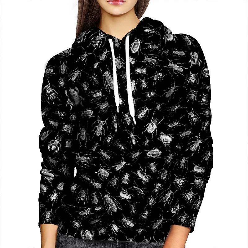 Beetlemania Womens Hoodie Hoodie with Hem Applique Textured Unique
