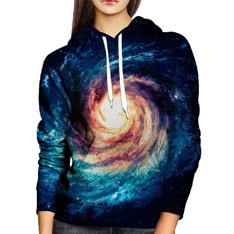 Black Hole Womens Hoodie Hoodie with Applique Textured Unique