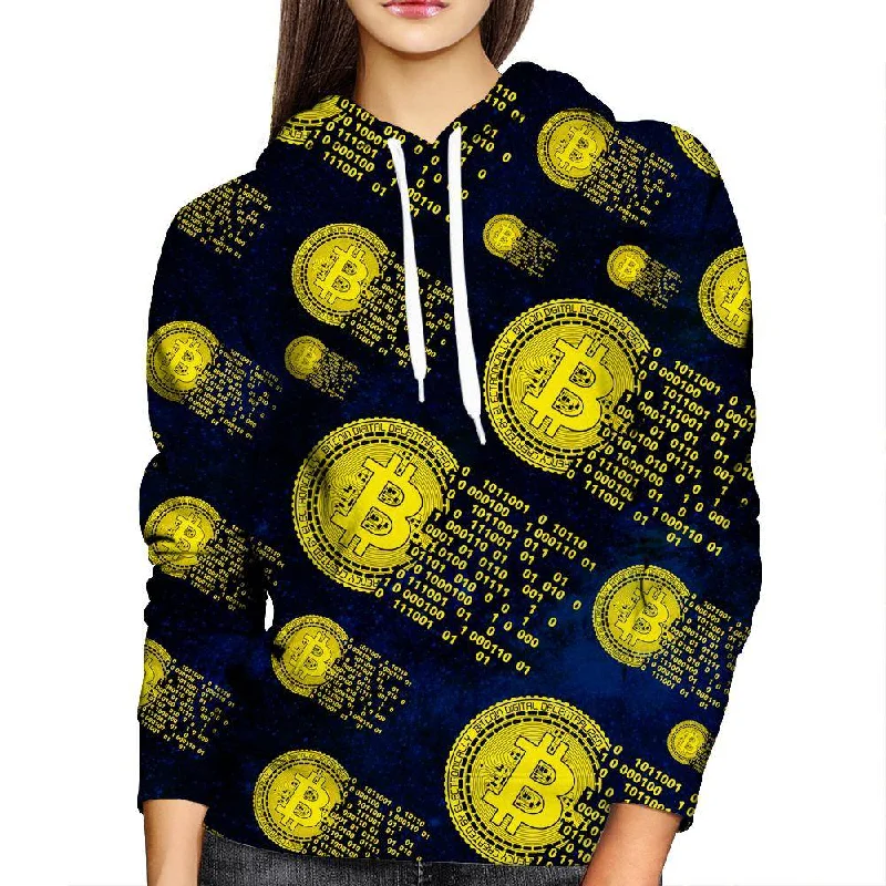 Booming Bitcoin Womens Hoodie Hoodie with Print Artistic Unique