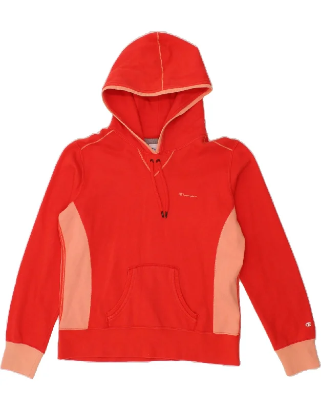 CHAMPION Womens Heritage Classics Hoodie Jumper UK 16 Large Red Hoodie with Metallic Shiny Futuristic CHAMPION Womens Heritage Classics Hoodie Jumper UK 16 Large Red Hoodie with Metallic Shiny Futuristic