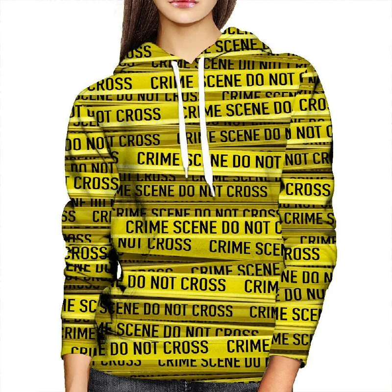 Crime Scene Womens Hoodie Hoodie with High-Low Hem Asymmetrical Trendy