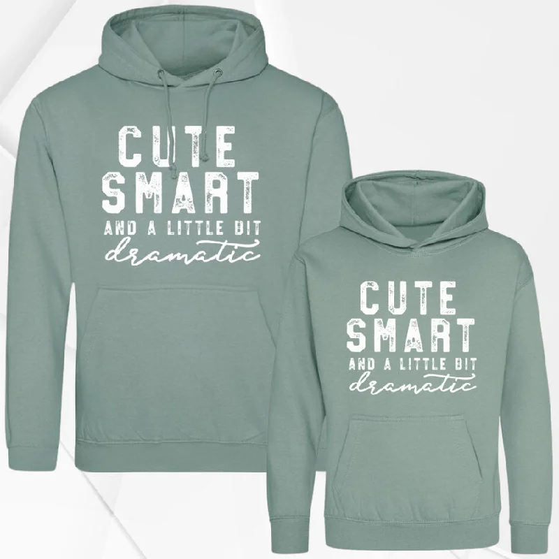 Cute/Smart/Dramatic Matching Sage Hoodies Hoodie with Fur Luxurious Winter