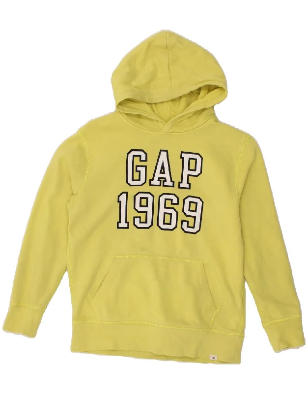 GAP Boys Graphic Hoodie Jumper 11-12 Years XL Yellow Cotton Hoodie with Print Artistic Unique GAP Boys Graphic Hoodie Jumper 11-12 Years XL Yellow Cotton Hoodie with Print Artistic Unique