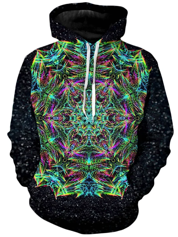 Green Warp Unisex Hoodie Hoodie with High-Low Hem Asymmetrical Trendy