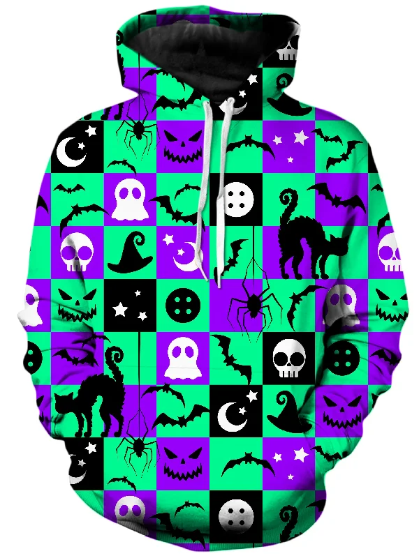 Halloween Hex Unisex Hoodie Hoodie with Double Zipper Versatile Adjustable