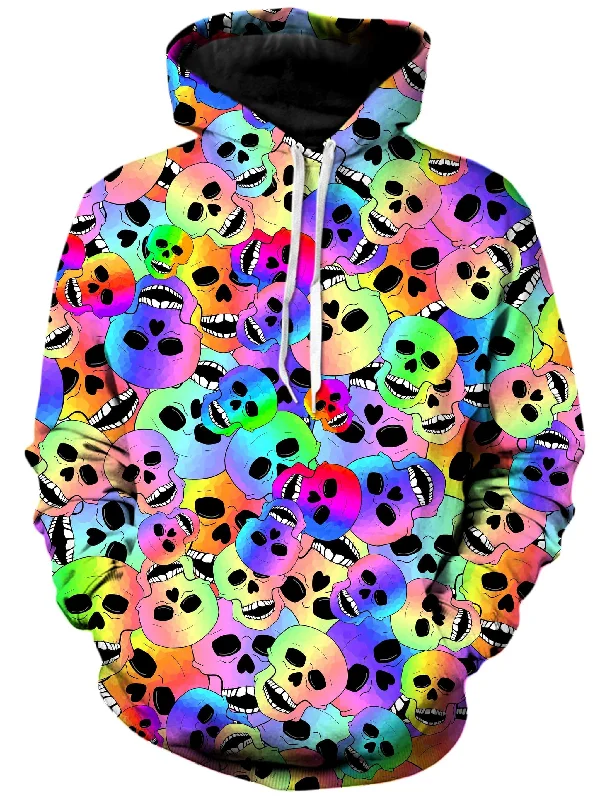 Happy Skulls Unisex Hoodie Hoodie with Velcro Closure Adjustable Secure