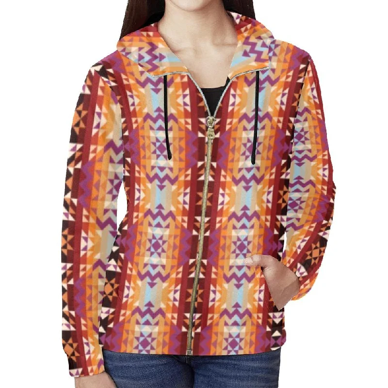 Heatwave Full Zip Hoodie for Women Oversized Hoodie Comfort Casual