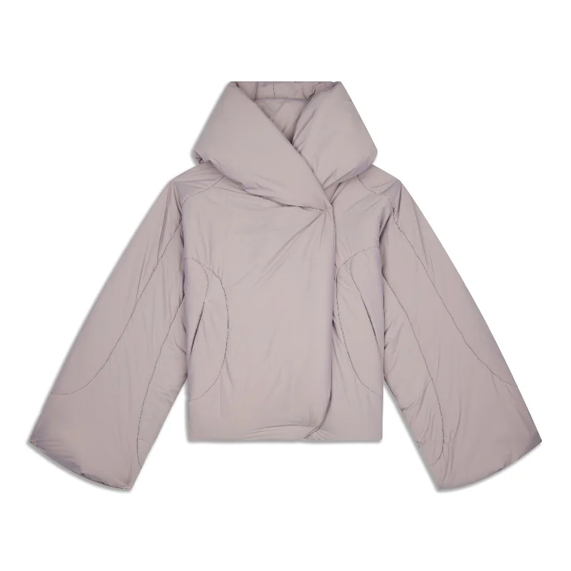 Hooded Insulated Wrap - Resale Hoodie with Monochrome Minimalist Simple