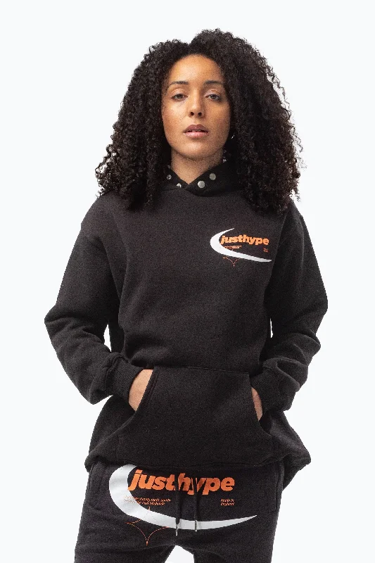 Justhype Womens Black Oval Cropped Hoodie Hoodie with Hidden Zipper Minimalist Clean Justhype Womens Black Oval Cropped Hoodie Hoodie with Hidden Zipper Minimalist Clean