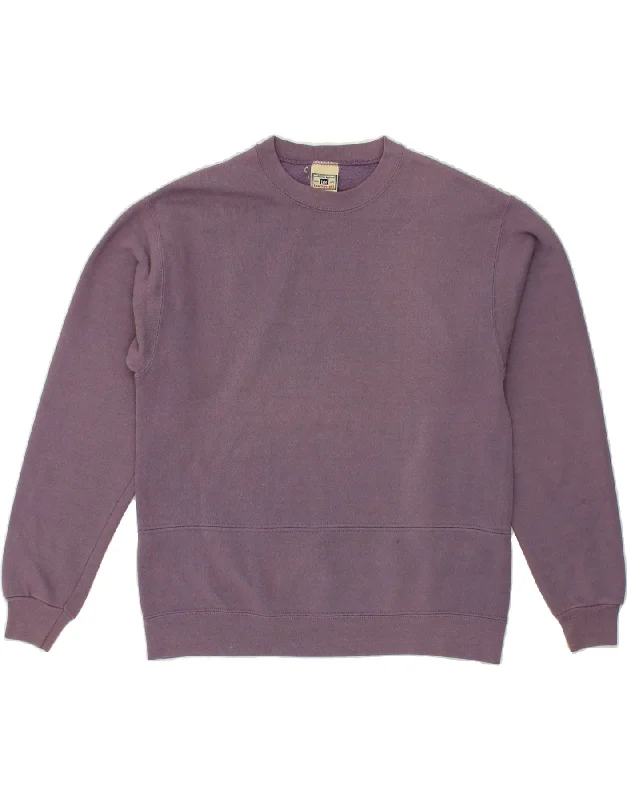 LEE Womens Oversized Sweatshirt Jumper UK 10 Small Purple Cotton Hoodie Jacket Zipper Layering LEE Womens Oversized Sweatshirt Jumper UK 10 Small Purple Cotton Hoodie Jacket Zipper Layering