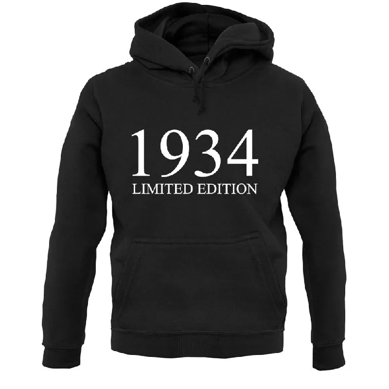 Limited Edition 1934 Unisex Hoodie Hoodie with Belted Waist Structured Tailored