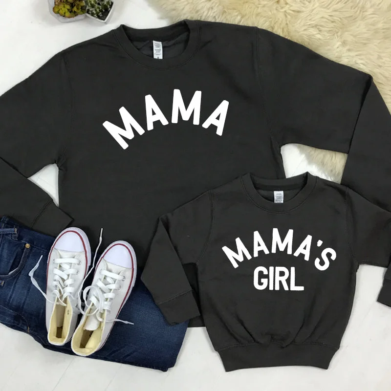Mama & Mama's Girl Classic Sweatshirts Storm Grey (MRK X) Hoodie with Bell Sleeves Flared Feminine Mama & Mama's Girl Classic Sweatshirts Storm Grey (MRK X) Hoodie with Bell Sleeves Flared Feminine