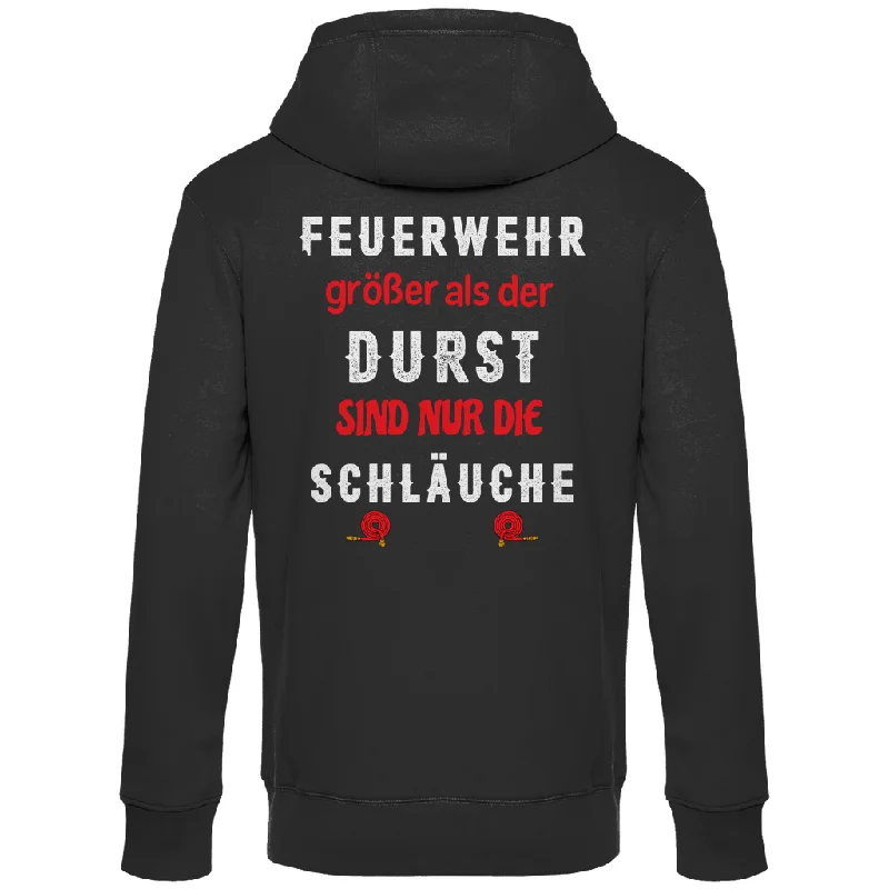 Premium Hoodie "Feuerwehr" (Backprint) Hoodie Dress Longline Feminine