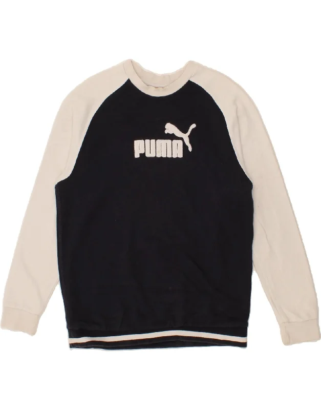 PUMA Mens Graphic Sweatshirt Jumper Medium Black Colourblock Hoodie with Belted Waist Structured Tailored PUMA Mens Graphic Sweatshirt Jumper Medium Black Colourblock Hoodie with Belted Waist Structured Tailored